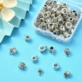 thumbnail image 5 of 1Box 100Pcs 10 Style Tibetan Style Alloy Tube Bails Hanger Bail Beads Loop Bails Cup & Column & Barrel Silver 6.5~11.5x6~8x5.5~8mm Hole: 1.6~2mm Inner Diameter: 2~4.8mm 10pcs/style, 5 of 5