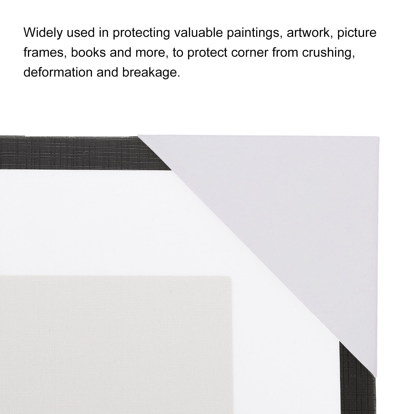 Uxcell Adjustable Cardboard Corner Protector, Cardboard Edges Protector 10x10x4cm for Packing, Shipping Pack of 60 White