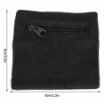 thumbnail image 3 of Sport Wrist Wallet, Gym Running Basketball Zipper Pocket Key Storage, Breathable Cotton Elastic Wristband, 3 of 7