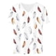 thumbnail image 4 of Camisetas Casuales de Mujer Impresas de Manga Corta con Cuello en V Blusa Superior para Uso Diario Casual, Verano Y Primavera, 4 of 5