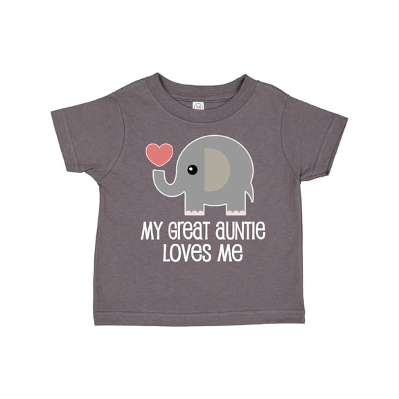 Inktastic Great Auntie Loves Me Elephant Boys or Girls Toddler T-Shirt