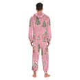 thumbnail image 4 of FORMRS Onesies Pajama for Adults Unisex Hoodie Winter Jumpsuit One Piece Sleepwear, Sizes S-2XL, Pink Gingerbread House, 4 of 7
