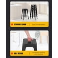 thumbnail image 4 of YRLLENSDAN Metal Bar Stools Set of 4 Counter Height Barstool Stackable Barstools 24 Inch 30 Inch Indoor Outdoor Patio Bar Stool Home Kitchen Dining Stool Backless Bar Chair (Black, 30"), 4 of 7
