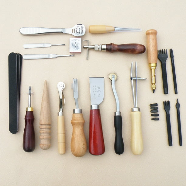 Carving Leather Craft Sets Handmade Sewing Cutting Tool 18 pieces set Leather Tools Working
