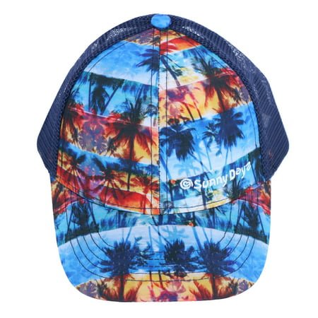 Sunny Dayz Kid's Wes Tropical Sunset Trucker Baseball Cap Hat | Walmart ...