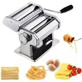 thumbnail image 1 of Máquina de pasta, máquina manual de acero inoxidable para pasta casera, envolturas de albóndigas Mighty Rock pasta machine, 1 of 8
