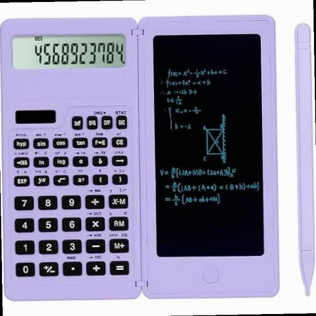 LEEYNEER Scientific Calculators for high School LveSunny 10 Digits Digital with Erasable Writing Board Math Calculator for Middle School College