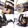 thumbnail image 7 of Fishing Reels Spinning with Left/Right Interchangeable Collapsible Wood Handle Powerful Metal Body 5.2:1/5.1:1 Gear Ratio Smooth 11BB for Inshore Boat Rock Freshwater Saltwater Fishing, 7 of 7