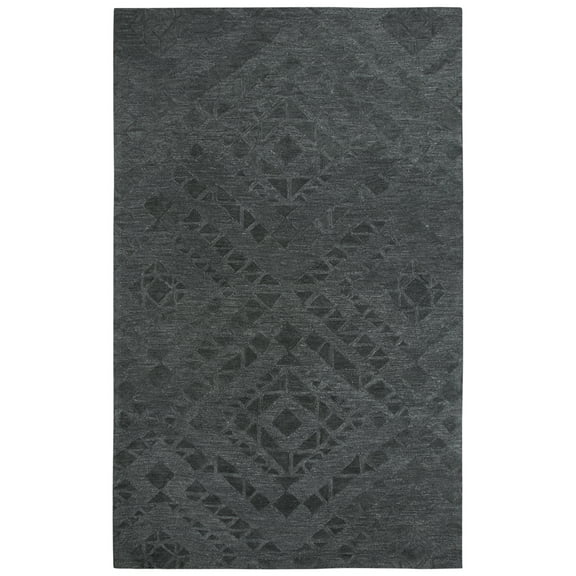 Rizzy Rugs Fifth Avenue Area Rug FA170B Dk. Grey Diamonds Angled 18" x 18" Rectangle