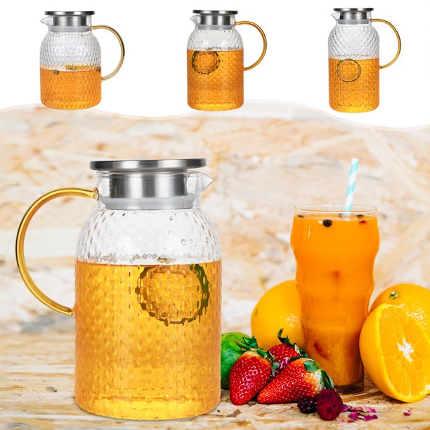 Hervidor de agua fría de gran capacidad con patrón de grano de arroz Hervidor de agua fría a prueba de explosiones Hervidor de agua hervida fría de borosilicato alto Hervidor de jarabe Akmoler