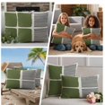 thumbnail image 5 of Sage Green Outdoor Waterproof Pillow Covers, Modern Painting Farmhouse Striped Abstract Art Decorative Square Throw Pillowcase Sofa Cushion Sham for Patio/Couch/Chair, 18"x18" 2 Pack, 5 of 8