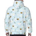 thumbnail image 7 of Goofa Bee Flower for Men's Hooded Sweatshirt - Lightweight Pullover Hoodie with Kangaroo Pocket, Perfect for Everyday Wear-Large, 7 of 7