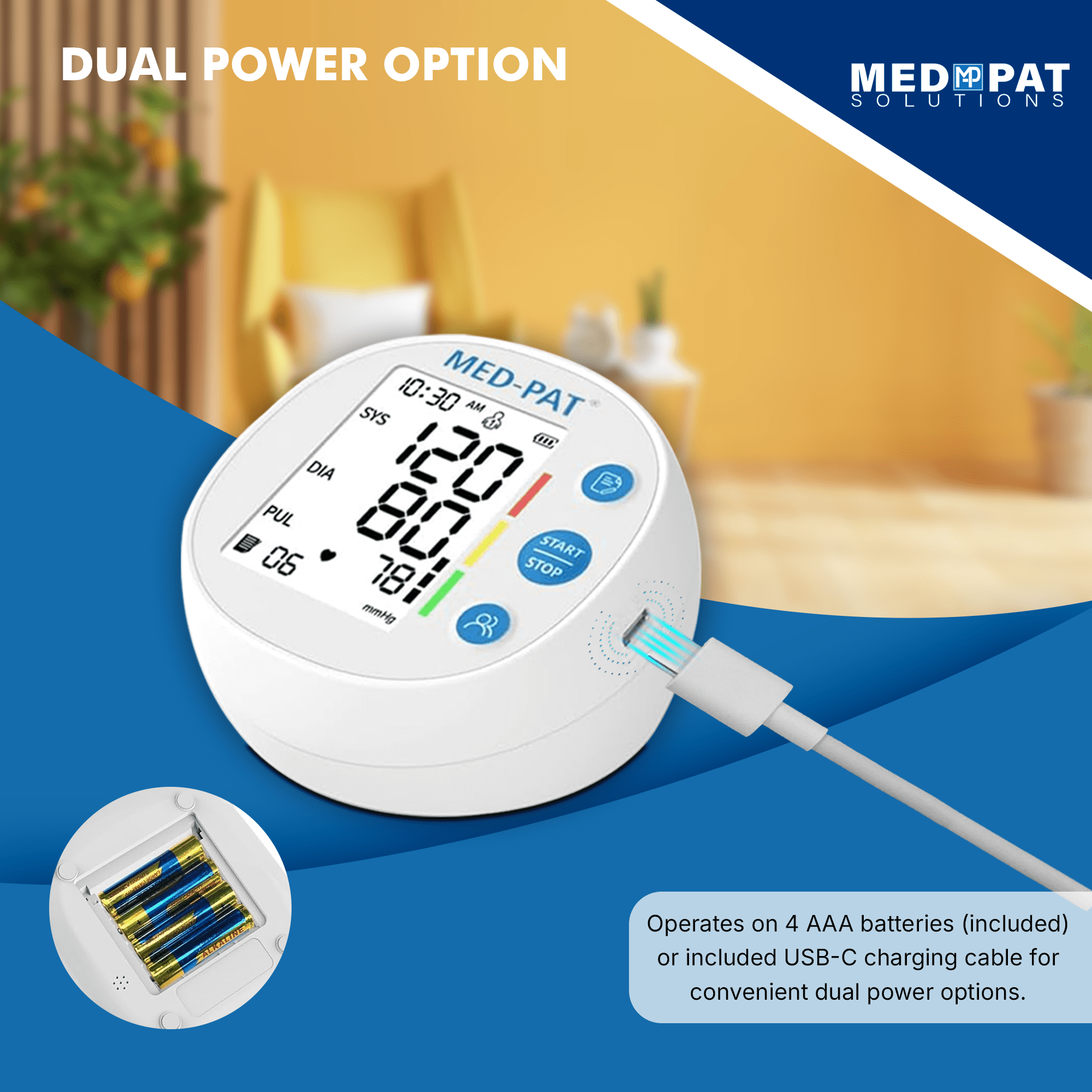 Med-Pat Digital Automatic Upper Arm Blood Pressure Monitor, HSA Approved
