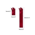 thumbnail image 2 of INSPIRE CHIC Women's Long Velvet Gloves 1920s Full Fingers Opera Glove for Evening Party Wine Red L, 2 of 6