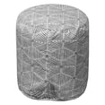 thumbnail image 3 of Majestic Home 85907239059 Charlie Beige Metallic Pouf - 16 x 16 x 17 in., 3 of 5