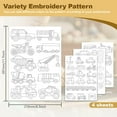 thumbnail image 2 of 1set 4 Sheets 11.6x8.2 Inch Stick and Stitch Embroidery Patterns Non-woven Fabrics Water Soluble Embroidery Stabilizers Vehicle 297x210mmm, 2 of 7