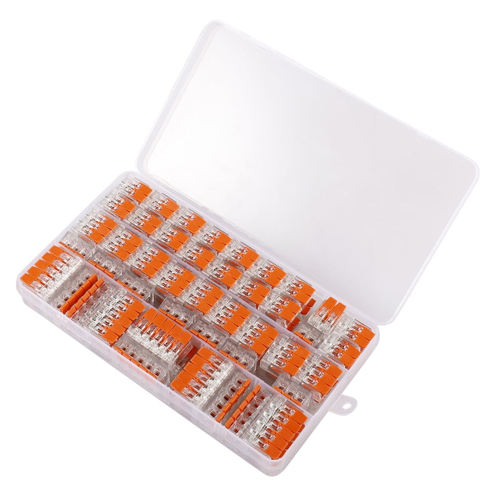 Huntermoon Terminal Block 75pcs Quick Universal Mini Home Supplies For Wago 221 Tool Box Reusable 75pcs Electrical Connectors Walmart Com