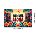 thumbnail image 3 of LUUFILx Welcome Hawaii Tiki Party Backdrop Banner Aloha Luau Decor Background Tropical Event Summer Beach Decorations Hawaiian Theme Supplies Props, 3 of 8