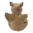 thumbnail image 2 of Zen Yoga Flying Pig Angel Hog Heavens Meditating In Lotus Pose Rustic Statue, 2 of 5