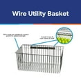 thumbnail image 4 of Shelving Inc. Wire Chrome Plated Steel 10D x 17W x 7.5H Utility Basket, 50 lb Capacity, 4 of 4