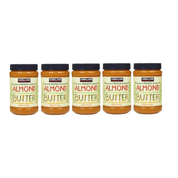Kirkland Signature Organic Creamy Almond Butter, 27 oz 5PK