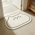 thumbnail image 6 of Rirozkan Bath Mat, Cute Cat Diatomaceous Earth Mat, 16x24 Inch Non-Slip Fast Drying Mat, Absorbent Stone Mat for Bathroom Floor and Kitchen Sink, Easy to Clean Floor Mat, White, 6 of 6