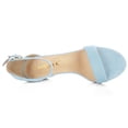thumbnail image 4 of Sandalias De Tiras De Tobillo Tacón Medio De Bloque Punta Abierta Para Mujer Cielo Azul 35, 4 of 6