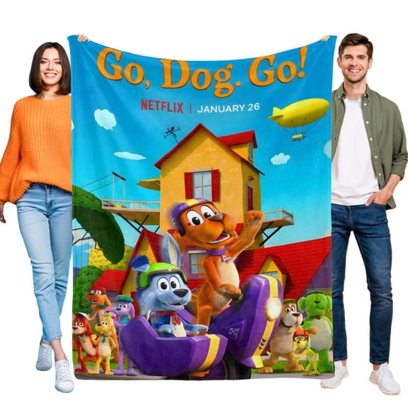 Go Dog Go-Anti-Pilling Flannel Blanket Soft Lightweight Plush Fuzzy Cozy Luxury Blanket for Home and Kitchen Use – Perfect for Kids and Adults 32"*48"(80cm*120cm)