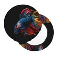 thumbnail image 2 of Lsque Colorful Betta Fish Pattern Round Bar chair cushion covers Velvet Fabric Premium Comfort Protects from Scratches and Stains for 14-17 Inch Chair-14 inch, 2 of 7