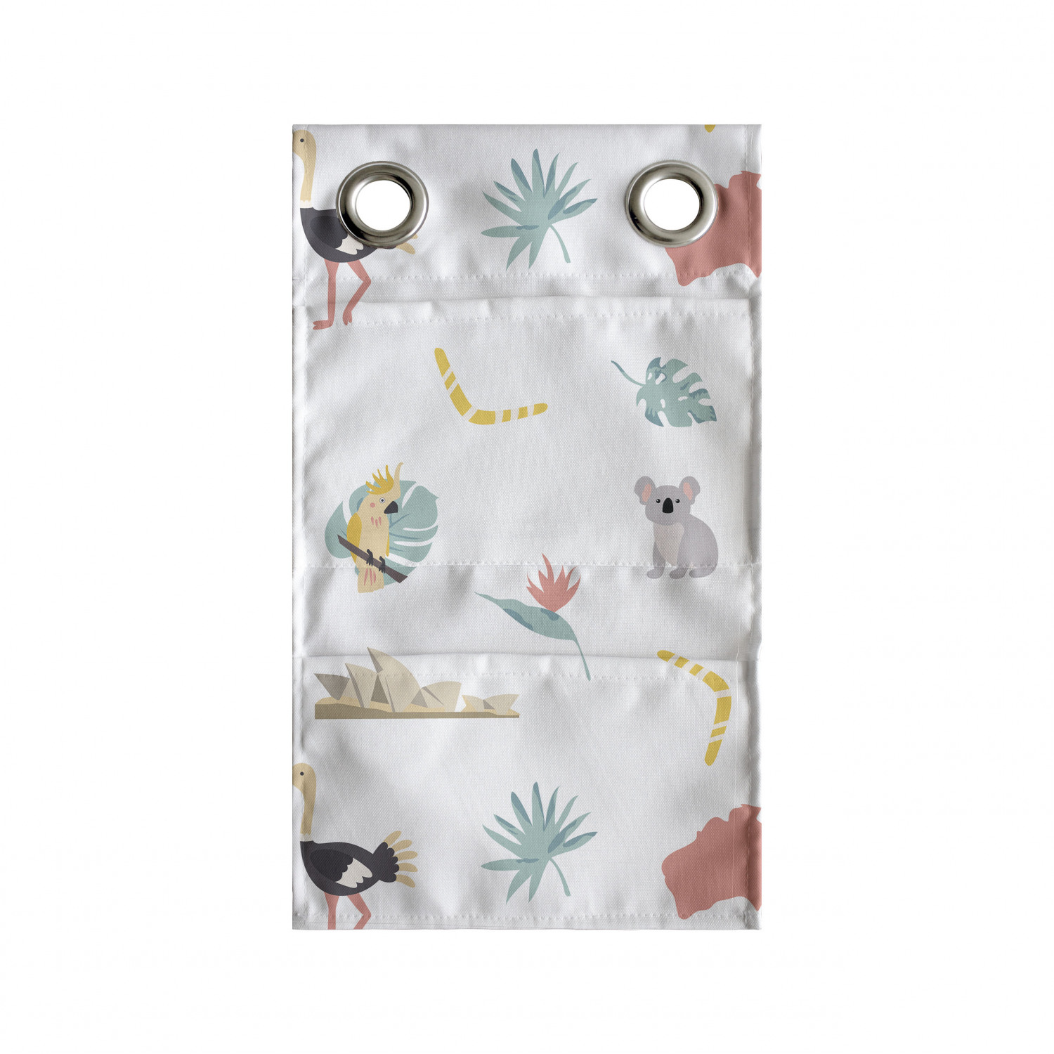 Australian Hanging Pocket Organizer, Continuous Cultural Animals Map ...