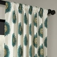 thumbnail image 4 of Mayan Teal Printed Cotton Curtain (1 Panel), Mayan Teal, 50W X 96L, 4 of 6
