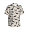 thumbnail image 2 of Daiia Horse Hawaiian Shirt for Men Gentle Cotton Regular Short Sleeve Casual-X-Large, 2 of 9