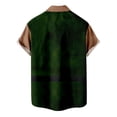 thumbnail image 4 of Fesfesfes Mens Christmas Blouse T-Shirt Casual Buttons Christmas Print Turndown Short Sleeve Shirt Blouse, 4 of 5
