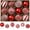 Red & White, variant on 12ct Christmas Ball Ornaments, 3.15 Inch Shatterproof Xmas Tree Decorations, Plastic Baubles for Holiday, Party, Wedding, or Home Decor, Blue & White (80mm)