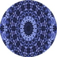 thumbnail image 1 of Ahgly Company Indoor Round Patterned Midnight Blue Area Rugs, 7' Round, 1 of 6