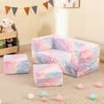 thumbnail image 2 of Gymax 3-in-1 Baby Fold out Sofa w/ Removable & Machine Washable Flannel Cover Rainbow Unicorn, 2 of 10