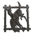 thumbnail image 2 of Cast Iron Western Rustic Rodeo Cowboy On Bucking Horse Decorative Table Trivet, 2 of 9