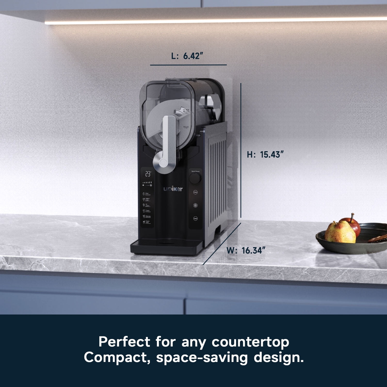 Inster 88 oz Slushy Machine, No Ice Required, Touch Screen with 6 Presets, Self-Cleaning, for Margarita & Smoothie, Black
