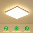 thumbnail image 4 of HIBIBUD 24W Square Flush Mount LED Ceiling Light - Ideal for Kitchen,Bedroom,Hallway (6500-7000K White Light), 4 of 7