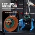 thumbnail image 3 of HCY Rotary Welding Positioner 66LBS / 30KG, 0-90° Welding Positioning Turntable Table 1-12RPM 80W, with 12.4 Inch 3-Jaw Lathe Chuck & Welding Torch Stand Holder for Cutting, Grinding, Assembly, 3 of 7