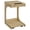 Light Oak, variant on Coaster Ralston C-Shaped Lift-Top Sofa Side Table With Casters, Black