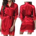 thumbnail image 2 of CENL Women Sexy Lingerie Sleepwear Silk Lace Robe Dress Nightgown Bathrobes, 2 of 9