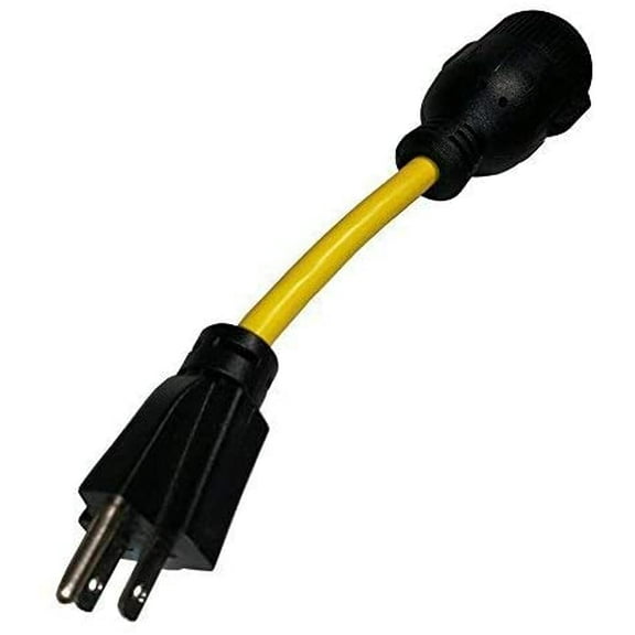 Parkworld 885477 Adapter Cord 5-15 Male Plug to Locking L14-30 Female Receptacle