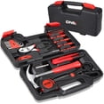 thumbnail image 1 of Kit de Herramientas Portátiles DNA MOTORING Red 39 Piezas - Caja de Herramientas Manual para Reparación General con Destornillador, Alicates, Martillo, Llaves Hexagonales (HERRAMIENTAS-00006), 1 of 3
