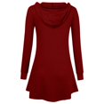 thumbnail image 4 of Women's Zip Up Long Hoodie Jacket Lightweight Tunic Sweatshirt Open Front Slim Fit Cardigan with Pockets, 4 of 5