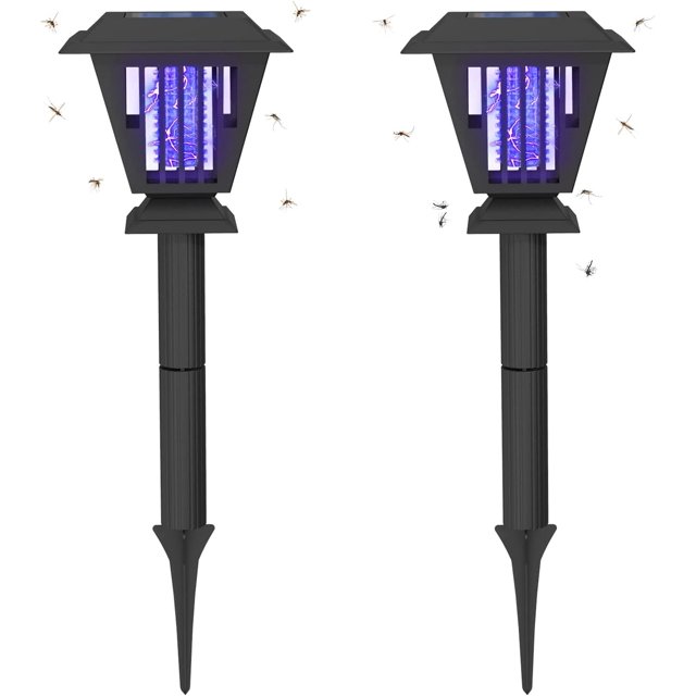 Lámpara LED para matar mosquitos con insecticida solar para uso en interiores y exteriores MFZFUKR CPB-US-DYP189-2
