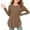 BrownA, variant on Agkizg Summer Girls Casual Tops Fashion Long Sleeve Tops Round Neck Solid Color T Shirts Loose Fitting Cute Kids Clothes Tops