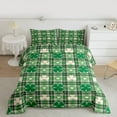 thumbnail image 2 of jejeloiu Four Leaf Clover Queen Comforter Set,Happy St Patricks Day Bedding Sets,Beige Kawaii Heart Print Bedding Comforter Set For Kids,Breathable Home Decor Reversible,3 Pieces, 2 of 8
