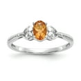thumbnail image 1 of Bague Diamant Citrine en Or Blanc 10K, 1 of 2