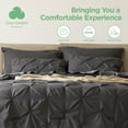 thumbnail image 5 of Dark Grey Twin Comforter Set - 5 Pieces Pintuck Bed in A Bag with Comforters, Sheets, Pillowcases & Shams, 5 of 13